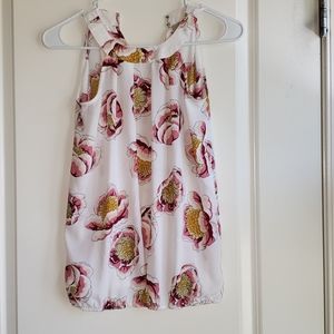 White Flower LOFT outlet halter top